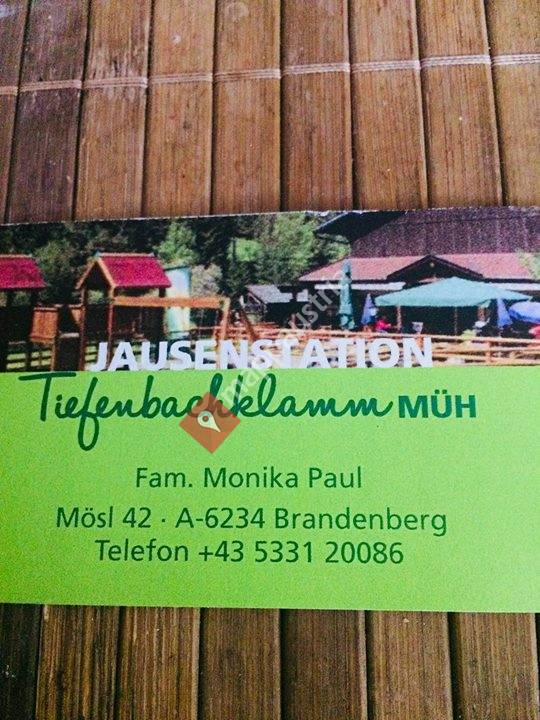 Jausenstation Tiefenbachklamm
