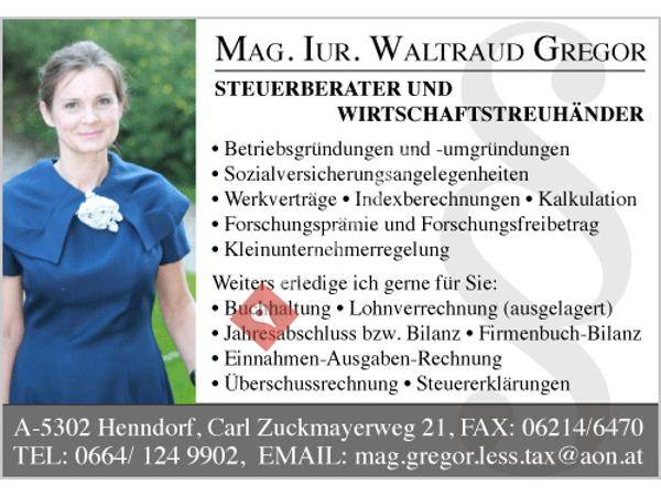 Steuerberaterin Mag. Waltraud Gregor