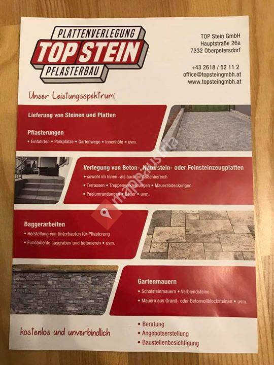 TOP Stein GmbH Plattenverlegung und Pflasterbau